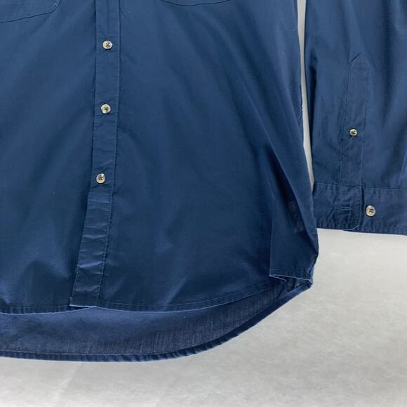 Columbia Navy Blue Long Sleeve Mens Casual Long Sleeve Shirt Size L - Picture 9 of 15